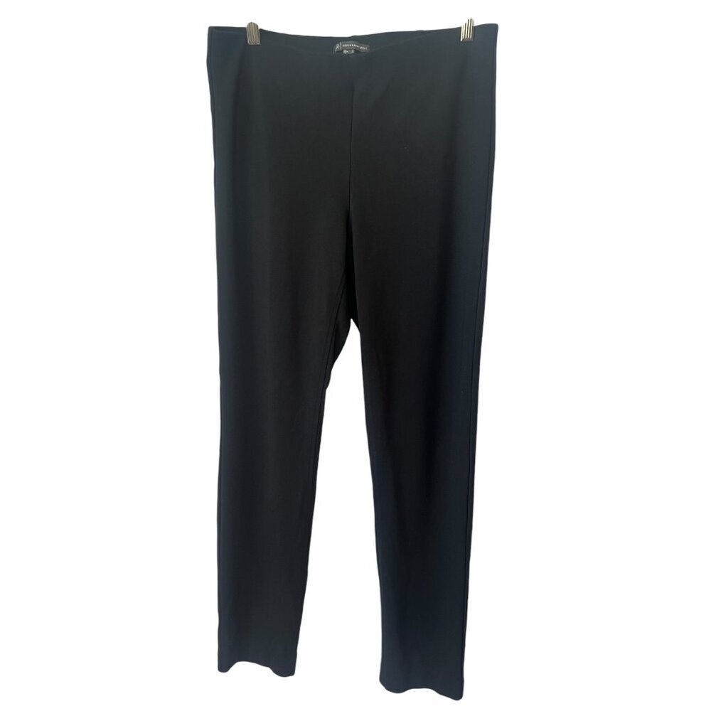 ADRIANNA PAPELL BLACK SLIP ON PANTS BLACK ELASTIC WAIST